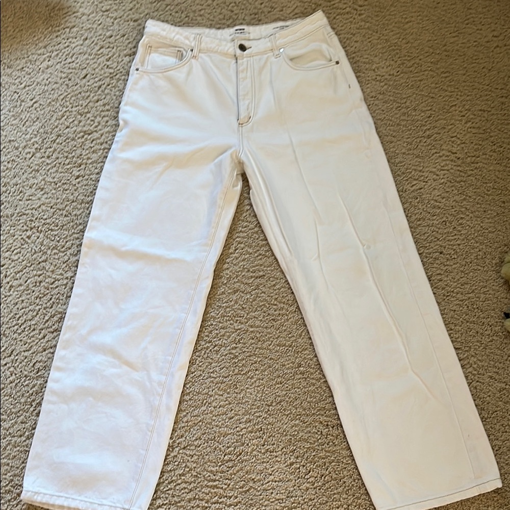 Cotton On White Straight Jeans Versatile Style